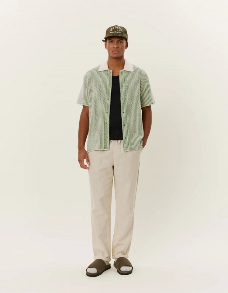 IVORY/GREEN STR