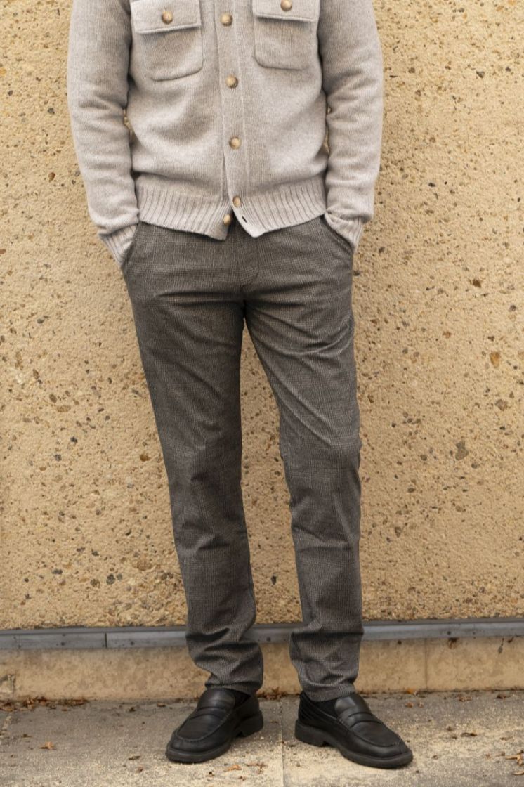 84666204 PRESTIGE CHINO 049 GREY CHECK