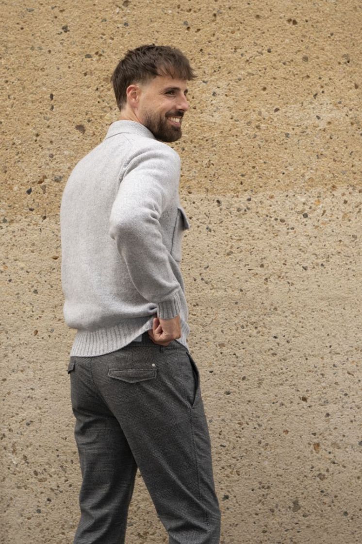 84666204 PRESTIGE CHINO 049 GREY CHECK